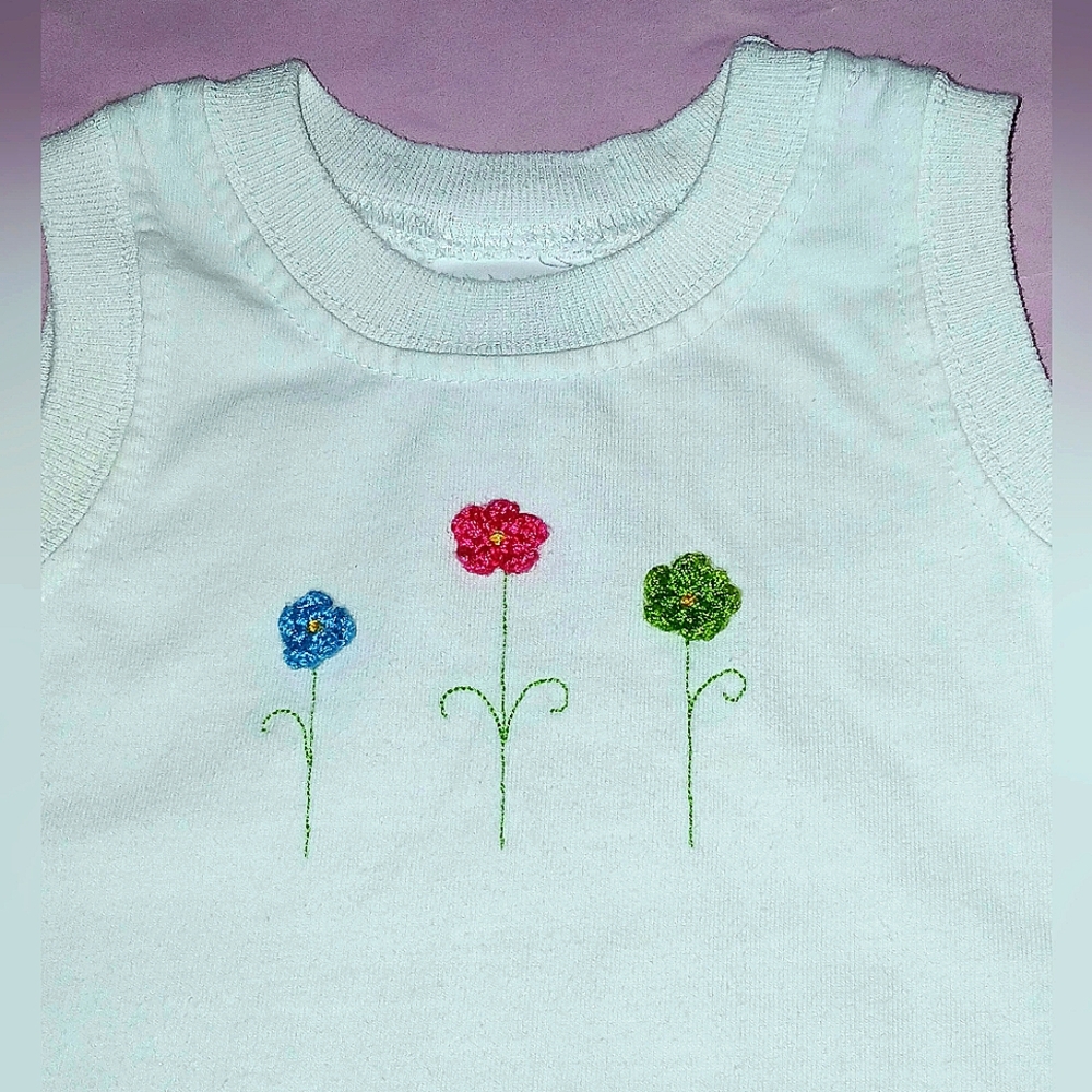 Crochet Flower KELLY'S KIDS A-line Shell Top, 4-5, 3/$15